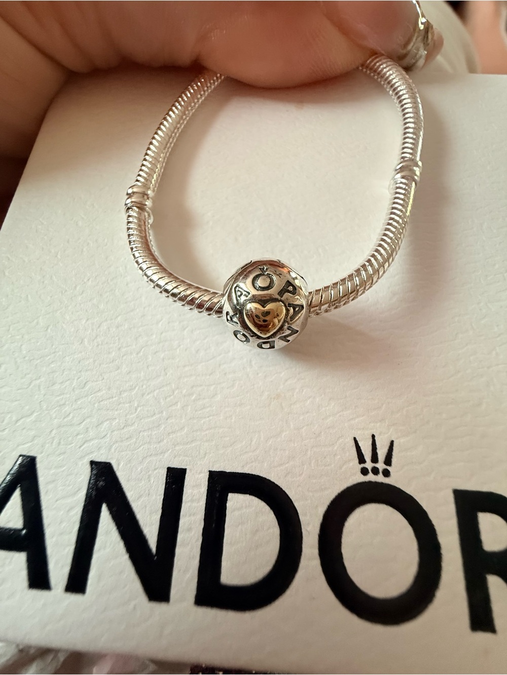 Pandora Insignia Heart Clip
Retired Sterling Silver and 14K Gold